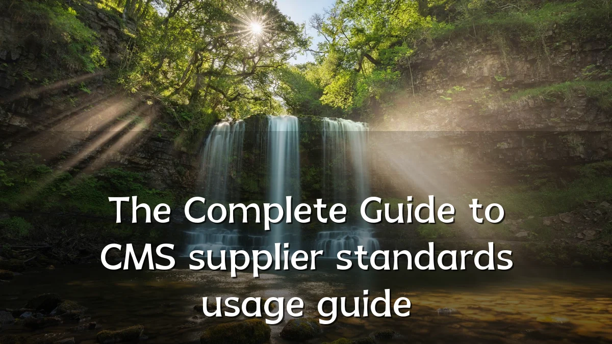 The Complete Guide to CMS supplier standards usage guide