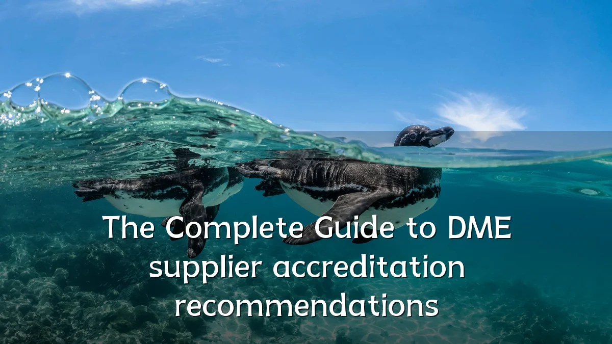 The Complete Guide to DME supplier accreditation recommendations