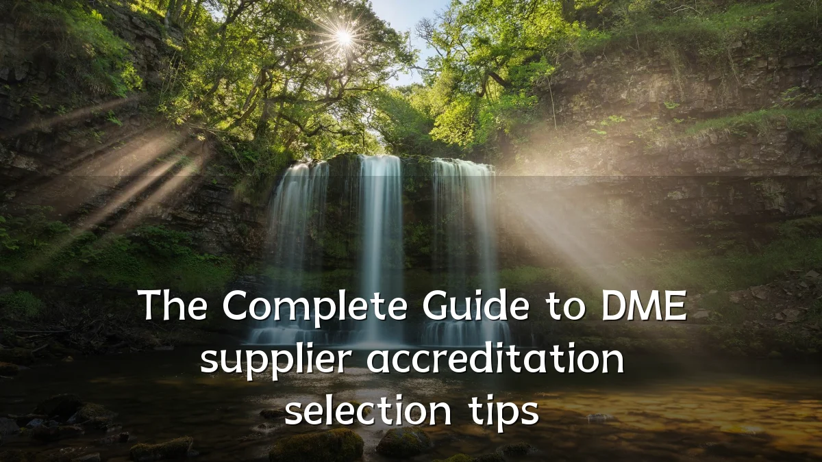 The Complete Guide to DME supplier accreditation selection tips