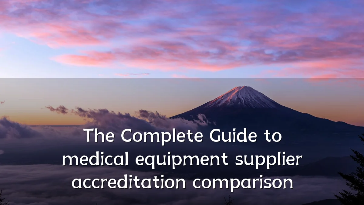 The Complete Guide to medical equipment supplier accreditation comparison