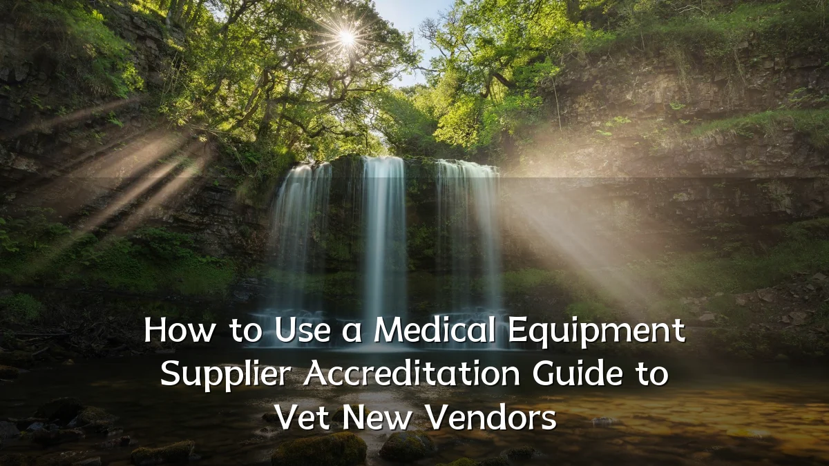 How to Use a Medical Equipment Supplier Accreditation Guide to Vet New Vendors