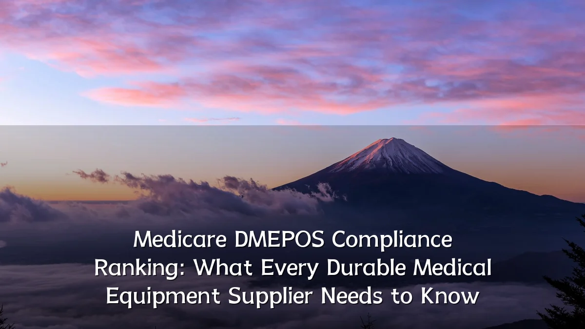 Medicare DMEPOS Compliance Ranking: What Every Durable Medical Equipment Supplier Needs to Know